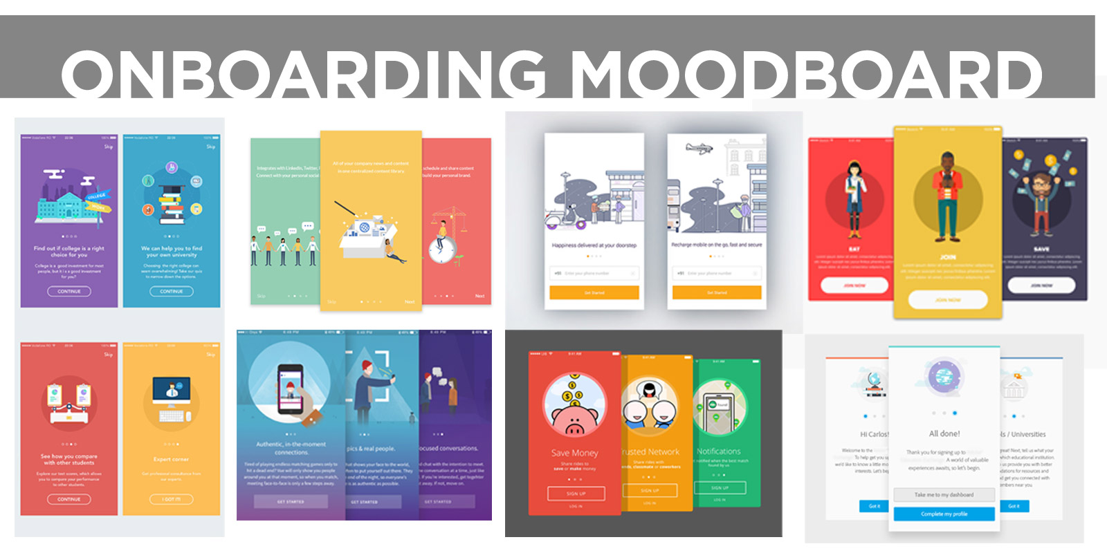 Onboarding Mood Boards. Onboarding Mood Boards.